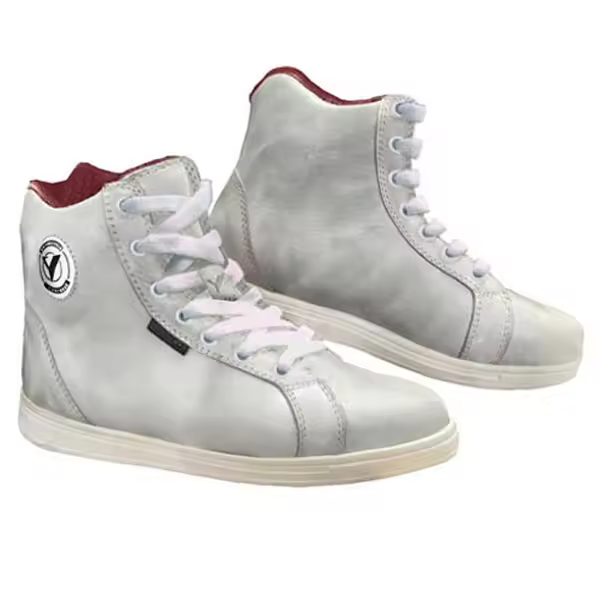 botas moto by city tradition casual blancas piel impermeables - 1