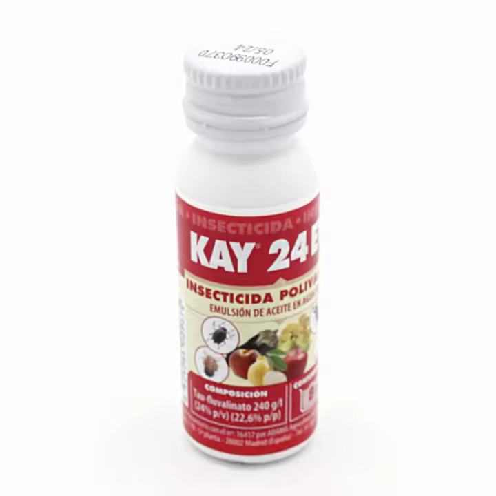 KAY24 Insecticida polivalente formulado con Tau-Fluvalinato, altamente activo, que actúa por contacto e ingestión bloqueando el sistema nervioso del insecto 8cc - Massó - 1