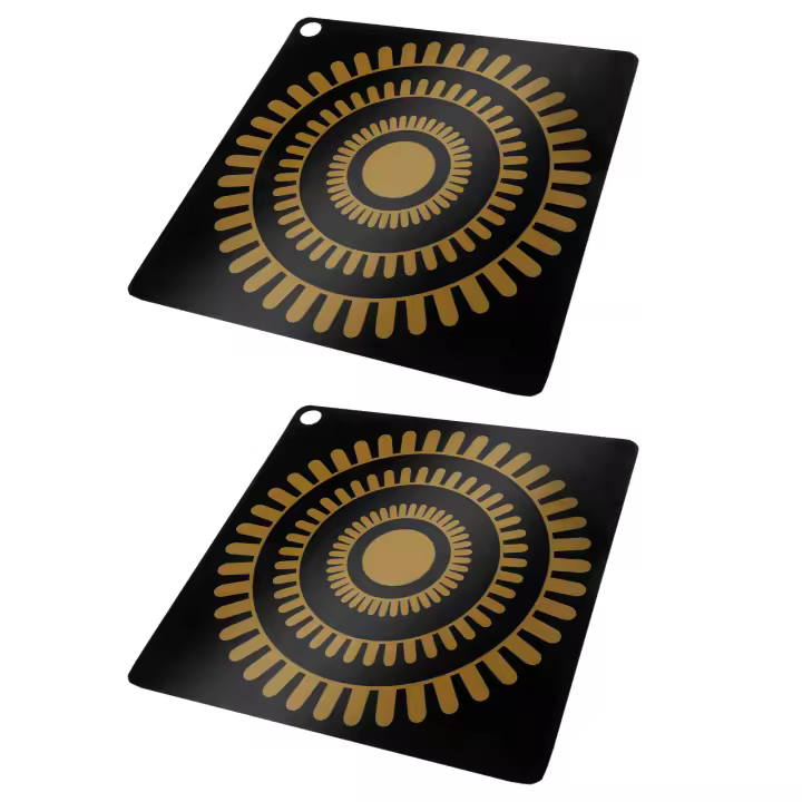 2/4Pcs Tapete De Cocina De Silicona Resistente Al Calor Cubierta Protectora Para Placa De Inducción Matriz Termocromica Protector De Estufa Moderna Ecológica - 1