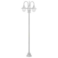 vidaXL Farolas de Jardín con 3 Luces Aluminio Bronce 220 cm Iluminación Patio Color Bronce,  Verde oscuro,  Blanco y mas - details 2