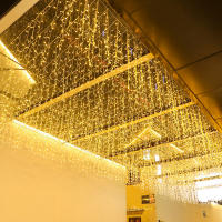 Luces De Navidad LED De 1200 LED 5m-40m Para Colgar En El Exterior Decoración De Jardín Puerta Casa Estante Calle Droop 0.6m Multicolor - details 0