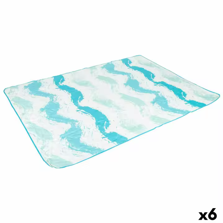 Toalla de Playa Aktive PEVA 200 x 1 x 150 cm (6 Unidades) - 1