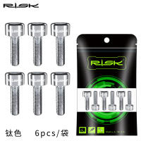 RISK 6PCS Tornillos De Manillar De Bicicleta De Titanio UltraLigeros M5x16mm/M5x18mm Para Road Y MTB Instalación De Manillar Y Gradiente - details 12