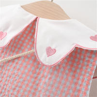 Vestido De Verano Para Niñas 2 Piezas Sin Mangas Con Cuello En Forma De Corazón De Encaje Vestido De Algodón Con Botones Estilo Casual A-Line Talla Verdadera - details 8