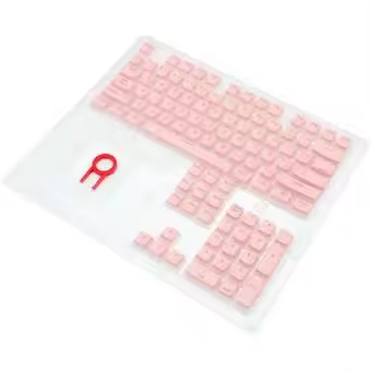 Redragon scarab a130 pack de 26 teclas - tecnologia de inyeccion doble disparo - capa translucida - color rosa - 1