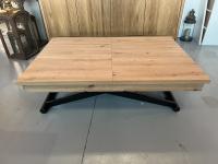 Mesa de comedor convertible eléctrica con batería. Extensible hasta 80 x 170cm. Color roble amazonas, patas grafito - details 5