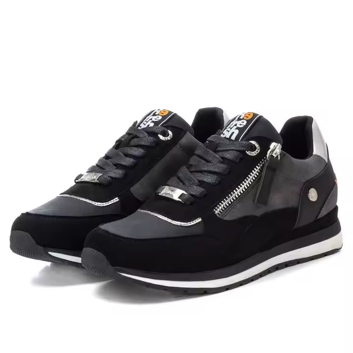Zapatillas cremallera negras vestir Refresh - 1