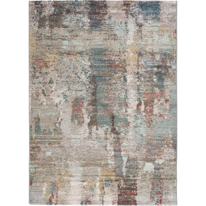 ATTICGO Alfombra de Interior Estilo Mosaico en Multicolor - Amira 20073 | 80X150, 140X200, 160X230 cm - 1