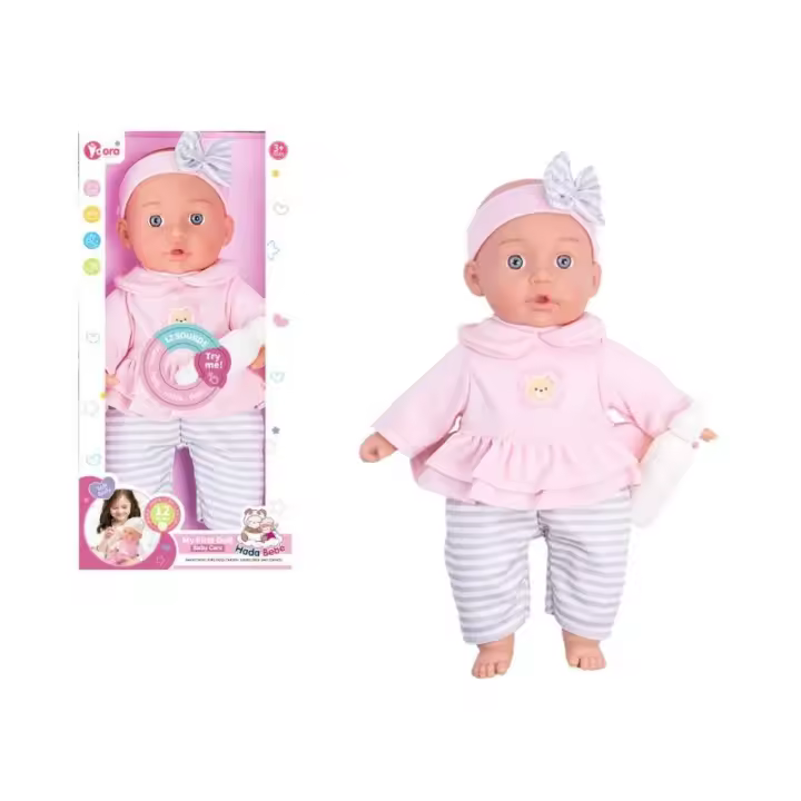 Muñeca con Accesorios que Emite 12 Sonidos  LPM - Edad Recomendada 3-4 años - Incluye Pilas - Caja Litografiada con Ventana - 1