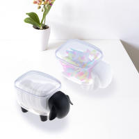Caja De Almacenamiento Para Bastoncillos De Cotonete De Oveja Creativa Miniatura De Plástico Caja De Maquillaje Para El Hogar Resistente Al Polvo Para La Mesita De Trabajo - details 3