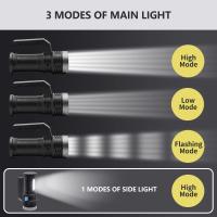 LED recargable por USB interior, superbrilliant, con ASA y Luz DE TRABAJO COB, 4 Modos de iluminación, resistente al Agua, ideal para camping. [Clase Energética A] - details 3