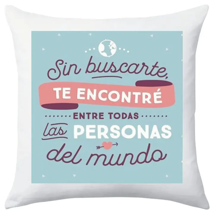 TEOVEL Cojín Decorativo con Frase Sorprendente de Diseño Cuidado 40x40cm - 1