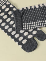 Calcetines De Joven Para Mujer Diseño Divertido Y Coloreado Con Puño Split Algodón Poliéster Spandex Medio Tobillo Estilo Harajuku AB Tabi Calcetines - details 6