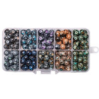 Kit De Bricolaje Para Ropa 200Pcs/Box 8MM Con Cuentas De Vidrio Y Piedras Naturales Para Fabricación De Joyería Collares Y Aretes - details 2