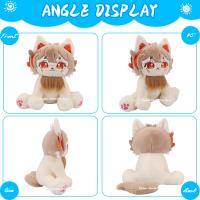 Peluche Genshin Impact Kazuha Arlecchino Furina Gato Anime Kawaii Relleno De Algodón PP Regalo De Cumpleaños De Halloween Para Niños Y Adultos - details 3