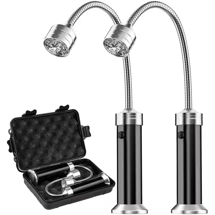 Juego de Luces para Barbacoa con Base Magnética - 360 Grados de Rotación - Flexible y Ajustable - 1