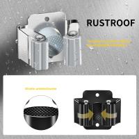 Soporte De Mopa Y Escoba De Pared Para Cocina Y Baño Organizador Ecológico De Acero Inoxidable Resistente Al Agua Con Clip De Almacenamiento - details 3