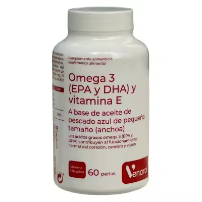 Omega 3 (EPA y DHA) y vitamina E 60 perlas de 1.408 mg de Herbora - 1