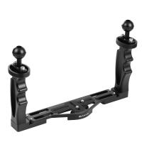 PULUZ Soporte De Aluminio Para Underwater Con Manillas Doble Para Cámara De Diversión Montaje Para Luz De Video Y Cámara De Inmersión - details 1