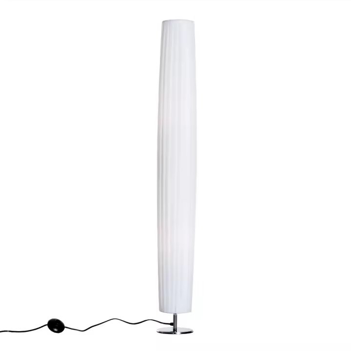 HOMCOM Lámpara de Pie Moderna para Dormitorio Comedor Salón (2 E27 Bombilla) Interruptor de y Bajo Consumo con Base de Acero Inoxidable 120 cm Blanco - 1