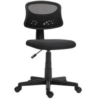 HOMCOM Silla de Oficina sin Brazos Silla de Escritorio Giratoria con Respaldo de Malla Transpirable Altura Ajustable Silla de Despacho Carga 120 kg - details 0