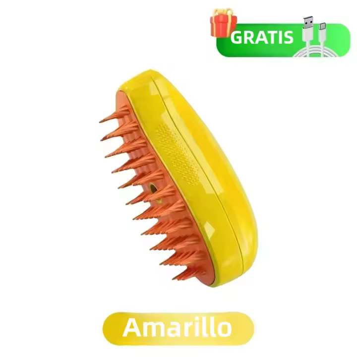 Cepillo De Vapor Para Gatos Y Perros Herramienta De Peluquería Para Masaje Y Eliminación De Pelos Con Sprayer Eléctrico 3 En 1 - 1