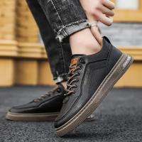 Zapatos Casuales Para Hombre De Color Sólido Y Moda Portátiles Cómodos Planos Antideslizantes Y Resistentes Al Desgaste Deporte Con Suela De Cuero Viscosa Talla Verdadera - details 33