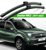 LimpiaFrente LimpiaFrente Delantero Iman LHD Para Renault Dacia Duster MK2 2017-2023 Láminas De Limpieza De Ventosa Natural De Goma Negro Y Verde Resistentes Al Rango De Temperatura De -40℉ a +158℉ - details 0