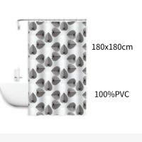 Cortina de ducha de 180 x 180 cm, impermeable, a prueba de moho y elegante decoración para el baño. - details 3