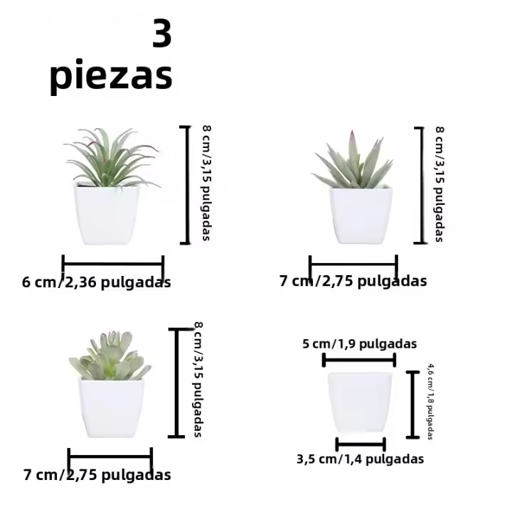 3PCS/6PCS Pelota De Plantas Artificiales Para Pequeños Bonsái DIY Artesanía Decoración Para Escritorio Y Ventanasilleros - 1