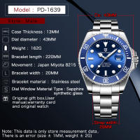 Reloj Mecánico PAGANI DESIGN Para Hombre Cristal De Zafiro Resistente Al Agua Acero Inoxidable Deportivo Lujo Automático Con Calendario Completo Y Luz Nocturna - details 11
