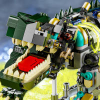 Kit De Construcción De Criatura Mechanical De Cocodrilo Mysterious Swamp Creativo Regalos Para Niñas Y Niños Bloques De Construcción Pequeños Compatible Con Lego Material PP - details 4