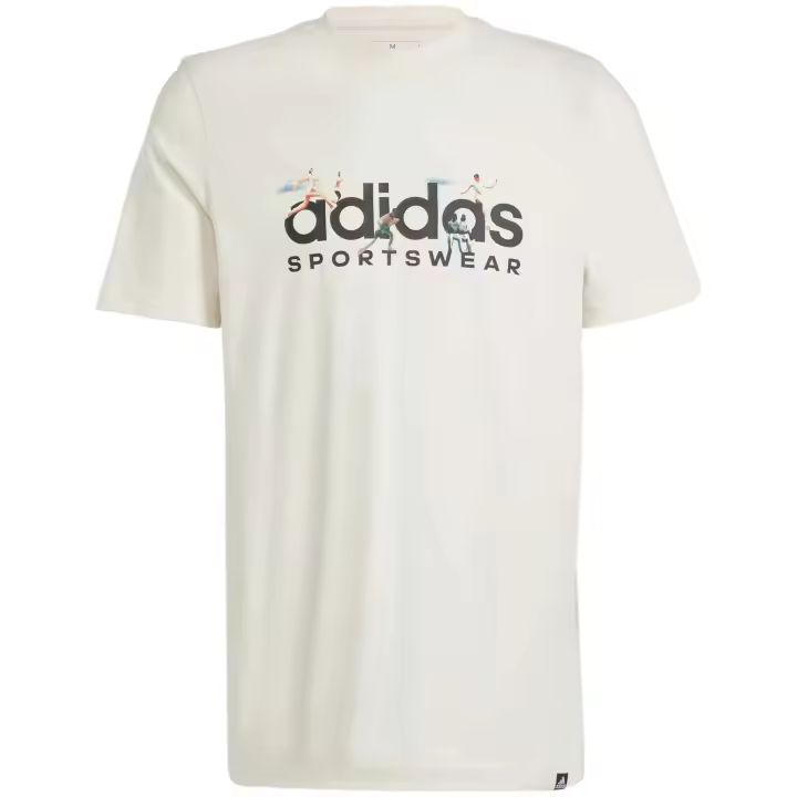 Camiseta de Manga Corta Adidas Landscape para hombre en color blanco - 1