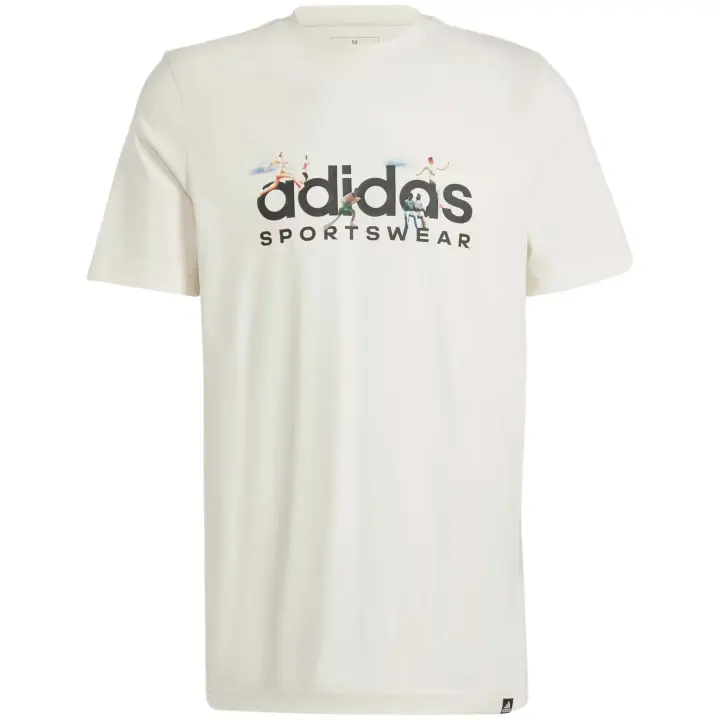 Camiseta de Manga Corta Adidas Landscape para hombre en color blanco - 1