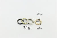 5Pcs Anillas De Acero Inoxidable Con Cierre De Resorte Para Bolsos Y Camping Hebilla De Manija Para Bolsos Y Llaveros Snap Gate O Ring - details 2