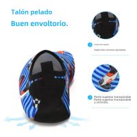 Zapatos De Agua Para Niños Transpirables Y Secado Rápido Zapatillas De Suelo Suave Para Interior Snorkeling Colorido Unisex Tallas Para 7-13Años - details 2