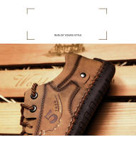 Zapatos Casuales Para Hombre Cuero Mocasines De Caminar Al Aire Libre 2021 Moda Casual Vacaciones Suaves Para Conducir Zapatos De Hombre - details 7