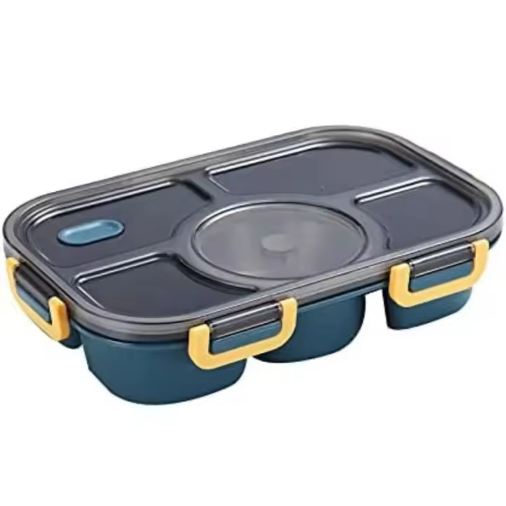 Fiambrera de 5 Compartimientos para Almuertos Escolares y Comidas de Trabajo para Adultos - Se Puede Microonda - 1