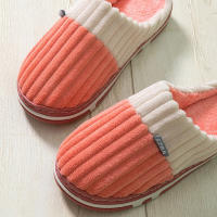 Zapatillas De Casa Para Hombres Y Mujeres Invierno Calientes De Peluche Algodón Con Tacón Alto Suela EVA Zapatos Unisex - details 16