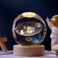 Lámpara De Cristal 3D Luz Galáctica Nocturna Esfera De Cristal Iluminación Nocturna Para El Hogar Decoración Regalo De Navidad - details 12