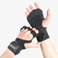 Guantes De Levantamiento De Pesas SKDK Con Apoyo De Tornillo Protección De Palma Completa Para Gimnasio Y Ejercicios De Potencia Equipamiento De Fitness Negro - details 0