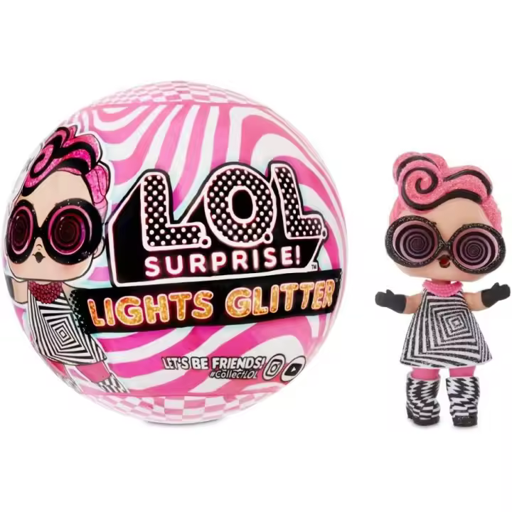 LOL Surprise - MINI MUÑECA - Coleccionable - MODELO Lights Glitter S7 - COLOR Y MODELO SURTIDO - Incluye  LINTERNA Y SORPRESAS FLUORESCENTES - Unisex - EDAD recomendada de 6 a 15 años - 1