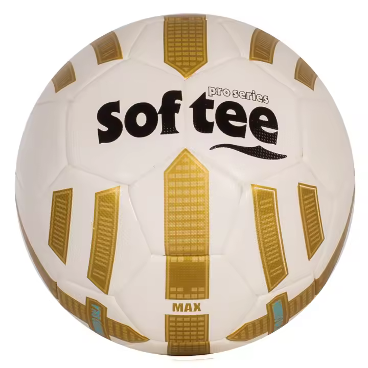 balón fútbol híbrido softee max color blanco/oro tamaño fútbol 11 - 1