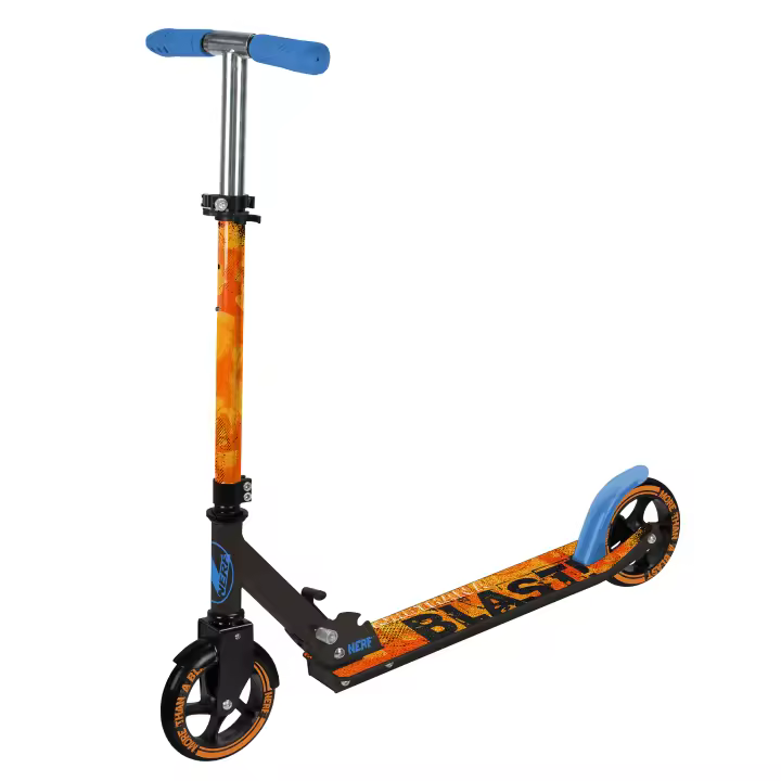 Patinete infantil de 2 Ruedas Ryder Street NERF (3296), Ryder Naranja (3288) + CASCO  REGALO Scooter de base antideslizante, puños ergonómicos, freno trasero y plegable. Calidad al mejor precio. De acuerdo a la normativa CE. +5 años - 1