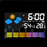 Reloj De Alarma Inteligente Con Iluminación Nocturna Y Termómetro Higrómetro Proyección Para Mesa De Escritorio Para Sala De Estar Y Dormitorio - details 6