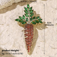 Broche De Flor Dorada Con Zirconia Joyería De Novia Lujo Accesorios Para Mujer Regalos Para Damas De Honor Adornos Elegantes Para Bodas - details 7
