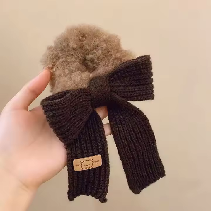 Cinta De Pelo Suave De Lana Para Niñas En Otoño E Invierno Accesorio Versátil Y Dulce Para Mujeres Cinta Elástica Para Cabello - 1