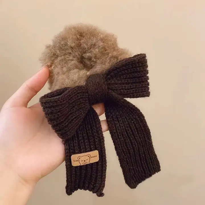 Cinta De Pelo Suave De Lana Para Niñas En Otoño E Invierno Accesorio Versátil Y Dulce Para Mujeres Cinta Elástica Para Cabello - 1