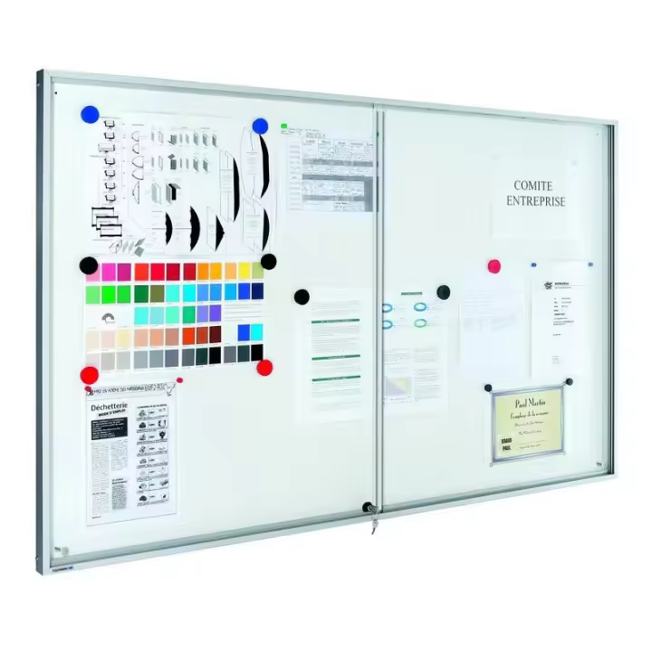 Tabla de anuncios de puerta de cierre interior PREMIUM 65;3x89;9 cm - 1