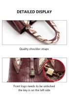 Bolso Bandolera Para Mujer CH Embossed Con Diseño De Impresión De Letras Gran Capacidad Elegante Temperamento Bolso De Mano Casual - details 32